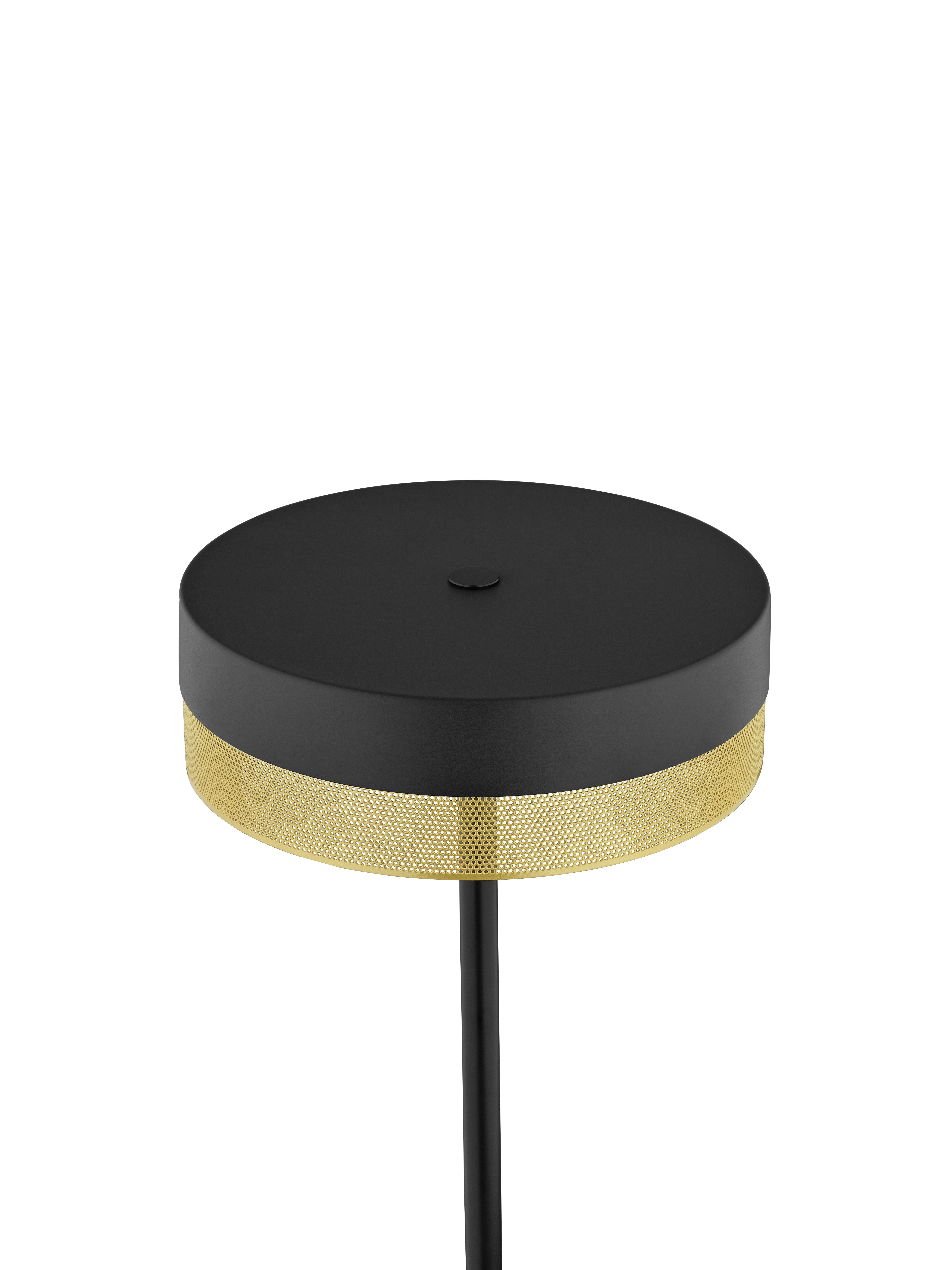 B-Leuchten LED-Stehlleuchte 1-flg. in schwarz-gold