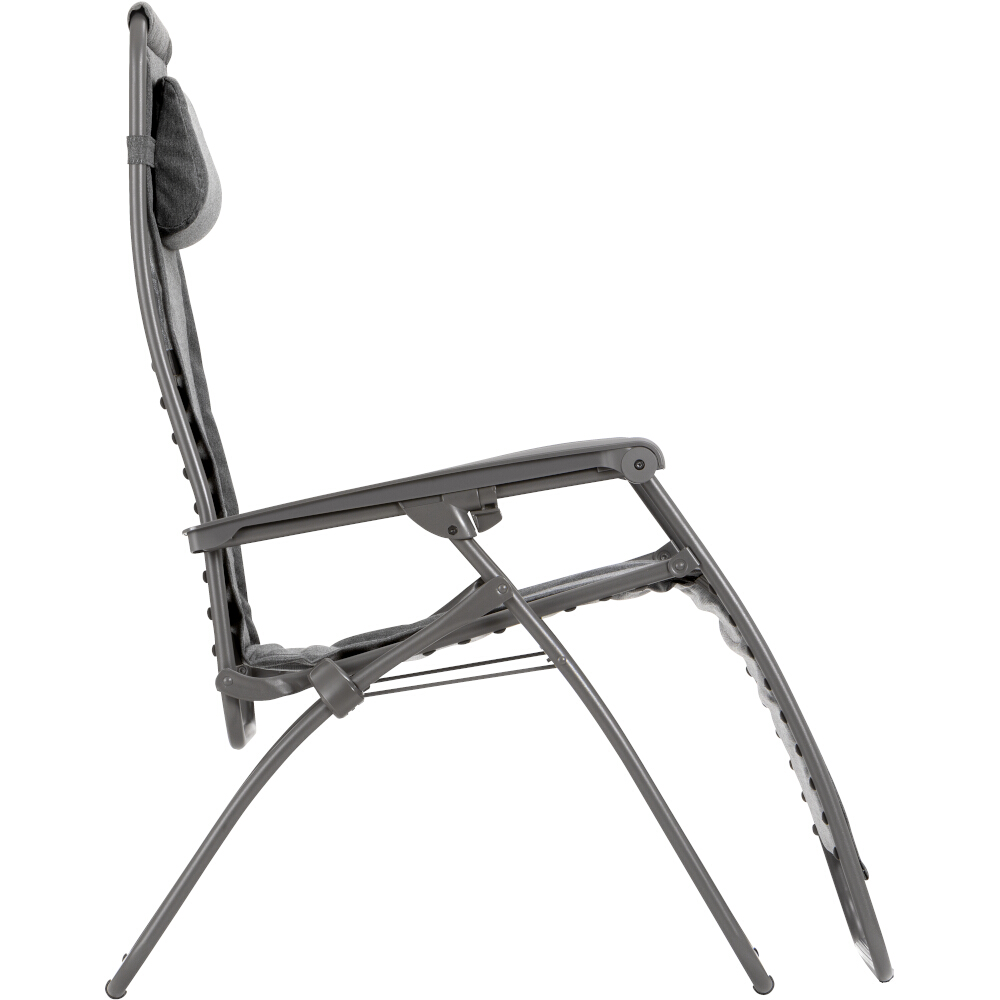 Lafuma Relaxliege RSX CLI LIGHTCO in Stoff Ombre, Klappstuhl, Faltstuhl, Metallrahmen, Grau, Sitzkissen