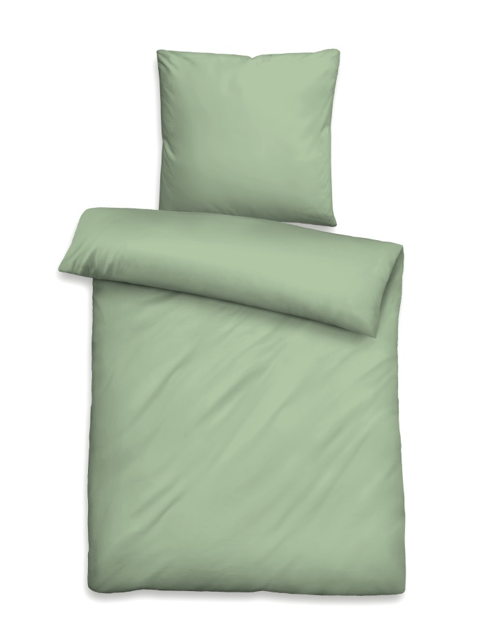 Bettwäsche ca. 135x200cm in Farbe Jadeite, bettwäsche, bettlaken, einfarbig, grün, kissenbezug
