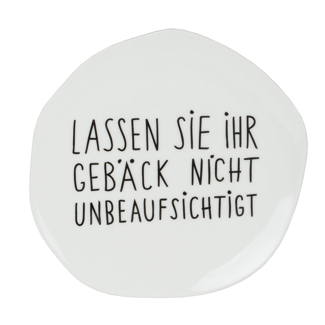 Teller klein MIX & MATCH IHR GEBÄCK in Farbe weiß, platte, spruchplatte, weiße platte, notizplatte, dekoration