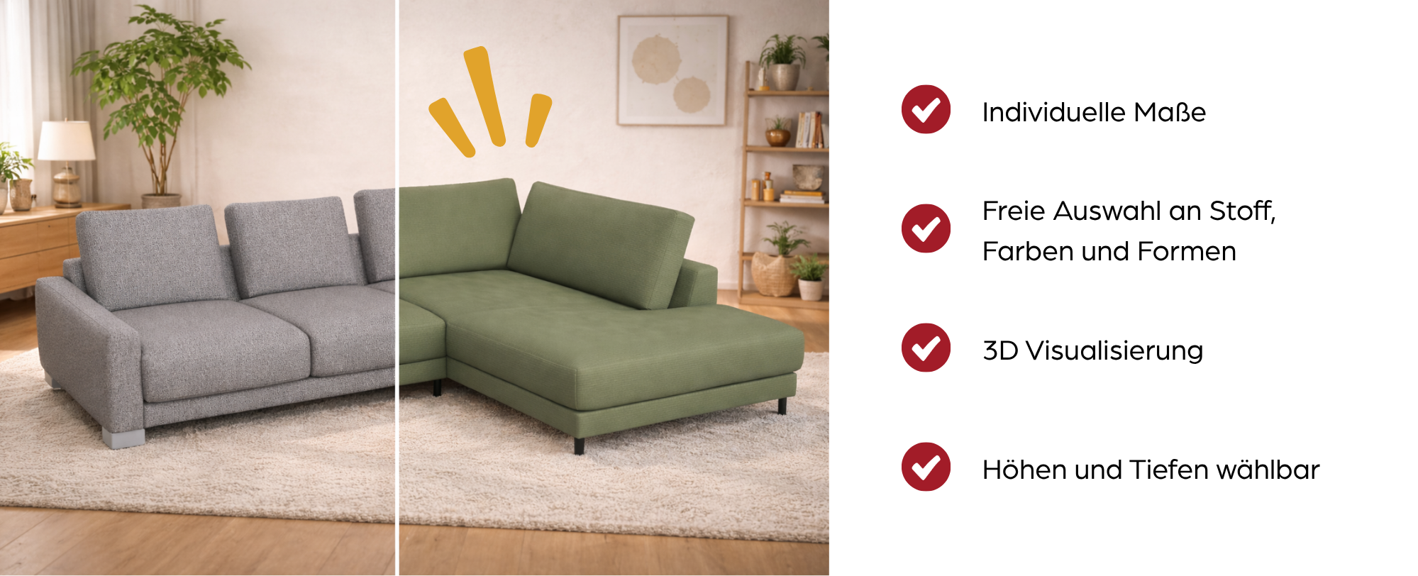 Sofa, Wohnzimmer, Ecksofa, Grün, Grau, Sofa, Wohnzimmer, Schnittsofa, Grün, Bezug