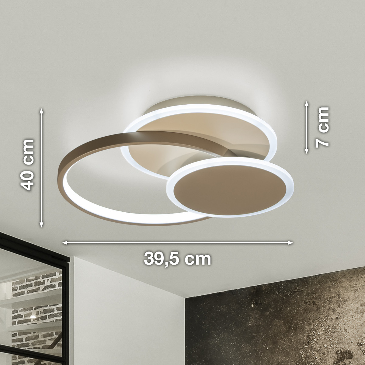 Fischer & Honsel LED-Deckenleuchte TOMO 1-flammig in Farbe Metall dark-greige Fischer & Honsel LED-Deckenleuchte TOMO 1-flammig in Farbe Metall dark-greige, Deckenleuchte, Leuchte
