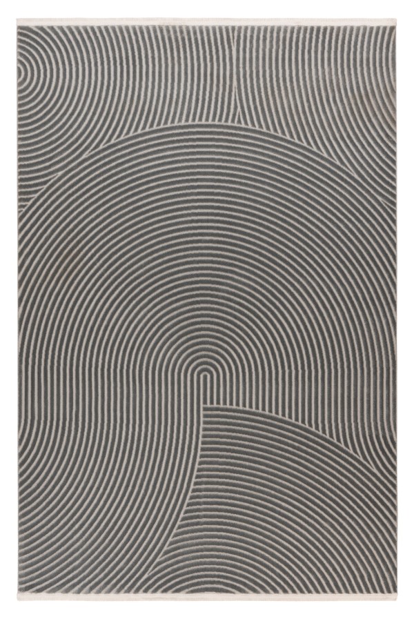 Webteppich ELIF. ca. 160x230cm in Farbe grey Webteppich ELIF. ca. 160x230cm in Farbe grey, Teppich, Rundmuster, Kreise, grau, Textil