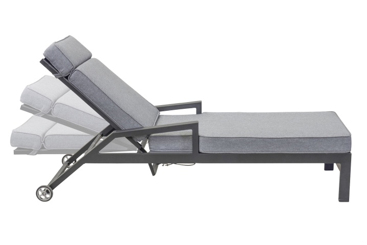 L.C. Wholesaler Liege SONDRINO ca. B190 H50 T65,5 cm in Textilene silber L.C. Wholesaler Liege SONDRINO ca. B190 H50 T65,5 cm in Textilene silber