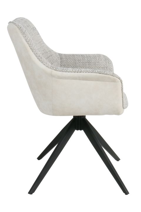 Hela Armlehnstuhl MURA S ca. B61,5 H85,5 T61 cm in Aussen:Stoff Vintage beige, stuhl, stuhlbeine, vierbein, bezug, polsterstuhl