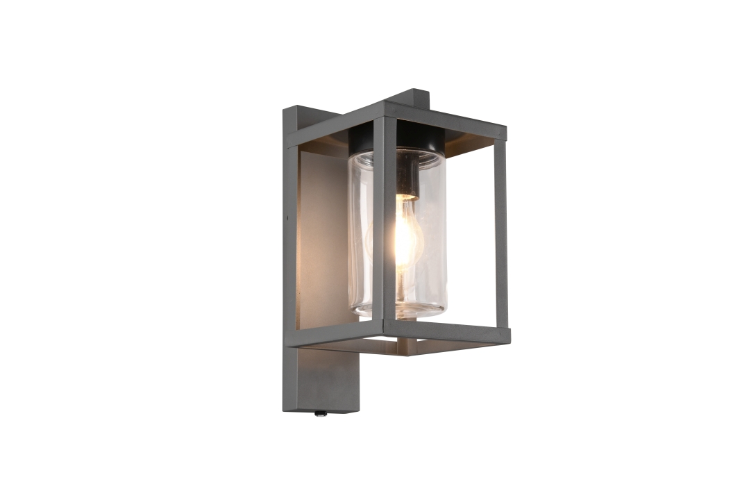 Trio Wandleuchte LUNGA 1-flammig in Farbe anthrazit, Glas transparent klar Trio Wandleuchte LUNGA in anthrazit