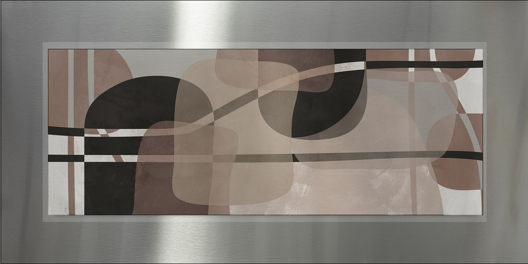 ProArt Double-Alu -Dibond bedruckt mit Aufsatz aus Dibond 100x50cm Abstract Shapes XI