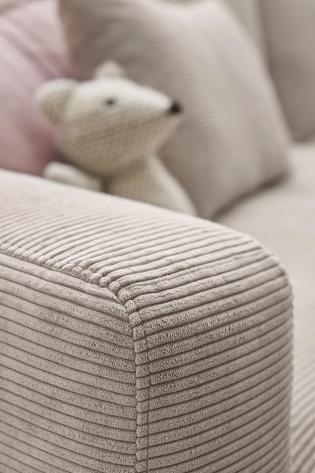 Candy Polsterecke UPTOWN ca. 272x190cm in Stoff Feincord sand, Kissen, Dekoration für Zuhause, Mobiliar, Couch, Kopfkissen