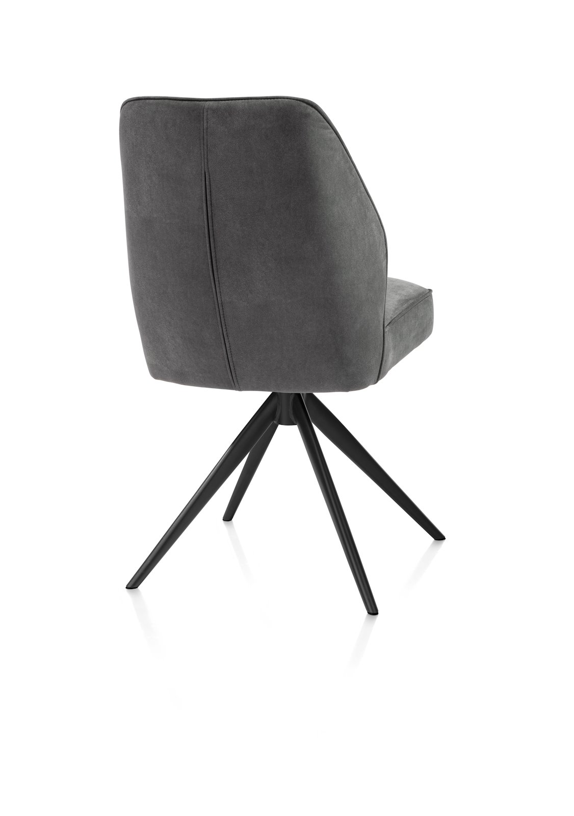 Henders & Hazel Stuhl BELL ca. B49 H89 T65 cm in Stoff Calabria anthrazit, Sessel, Stuhl, Schreibtischstuhl, Stoffstuhl, Grau