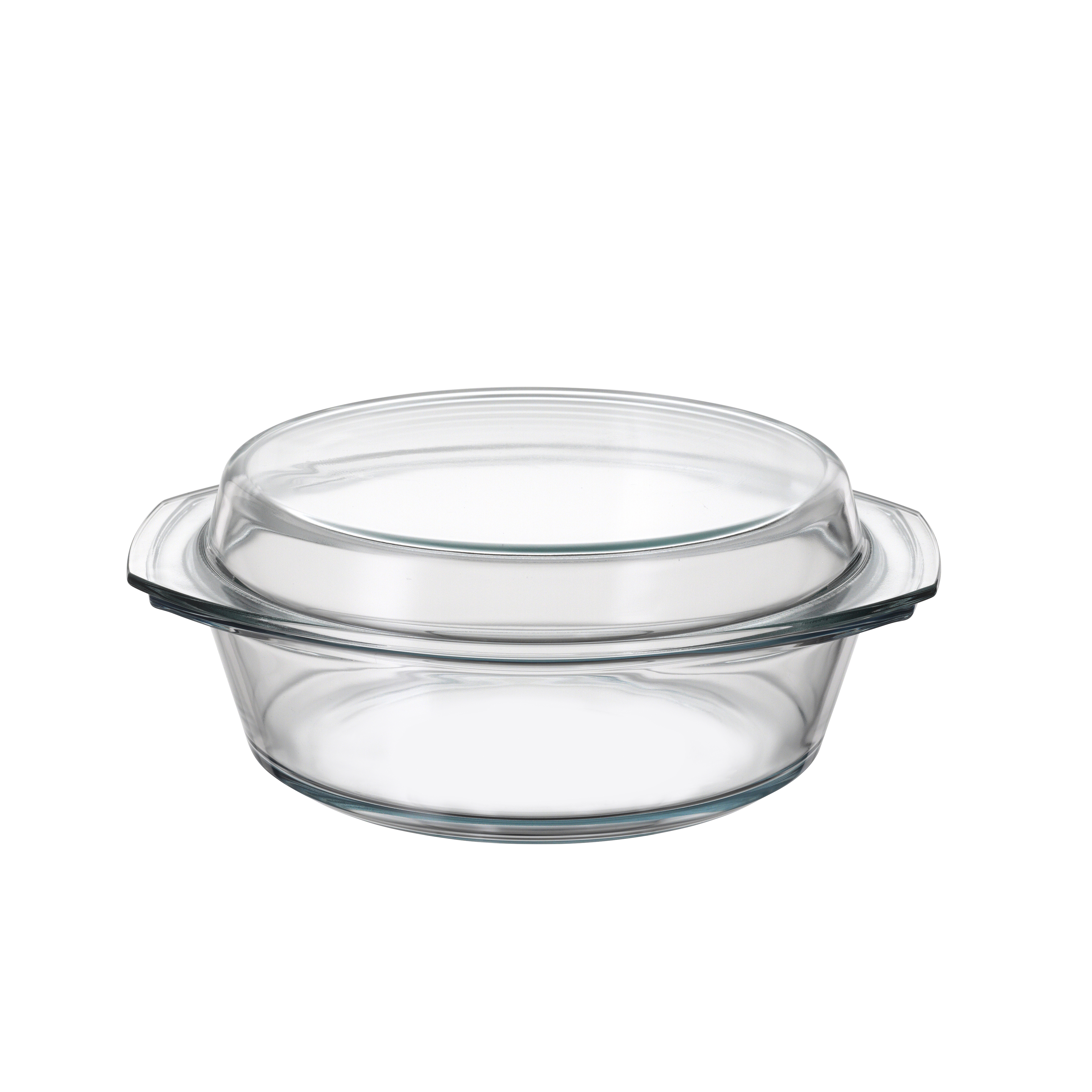 Backform 2,5 Liter aus Glas, Schüssel, Glas, Auflaufform, Backformen-Set, Transparent