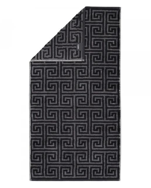 Cawö Duschtuch NOBLESSE ELEGANCE 80x150cm in Farbe schwarz, Tuch, Schal, Geometrisch Muster, Grau, Paneel