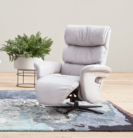 Himolla Relaxsessel EASY SWING (7628) ca.84x109x155cm in Leder 22 Soft Nappa Asche, Moebel, Stuhl, Sessel, Pflanze, Teppich
