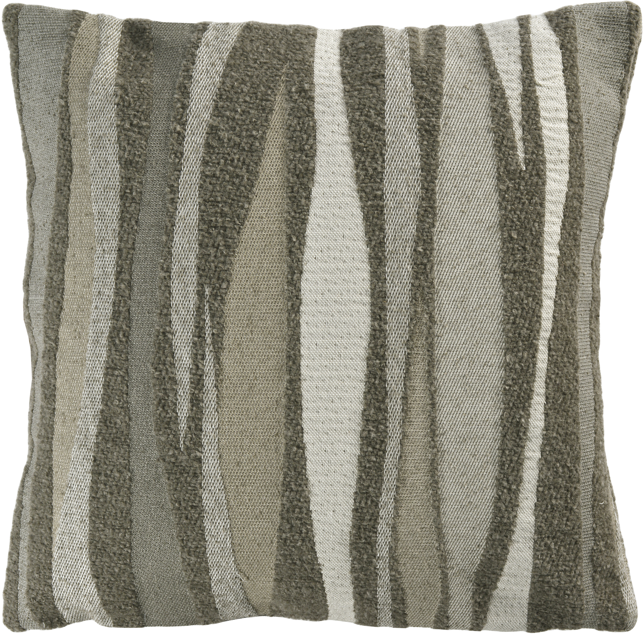 Sander Kissenhülle MUSE ca. 40x40cm in Farbe dk.taupe, Kissen, Kissenbezug, Streifen, Streifenmuster, Grau