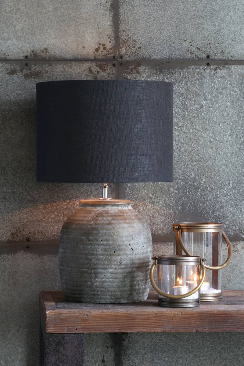 Light & Living Lampenschirm LIVIGNO in Anthrazit