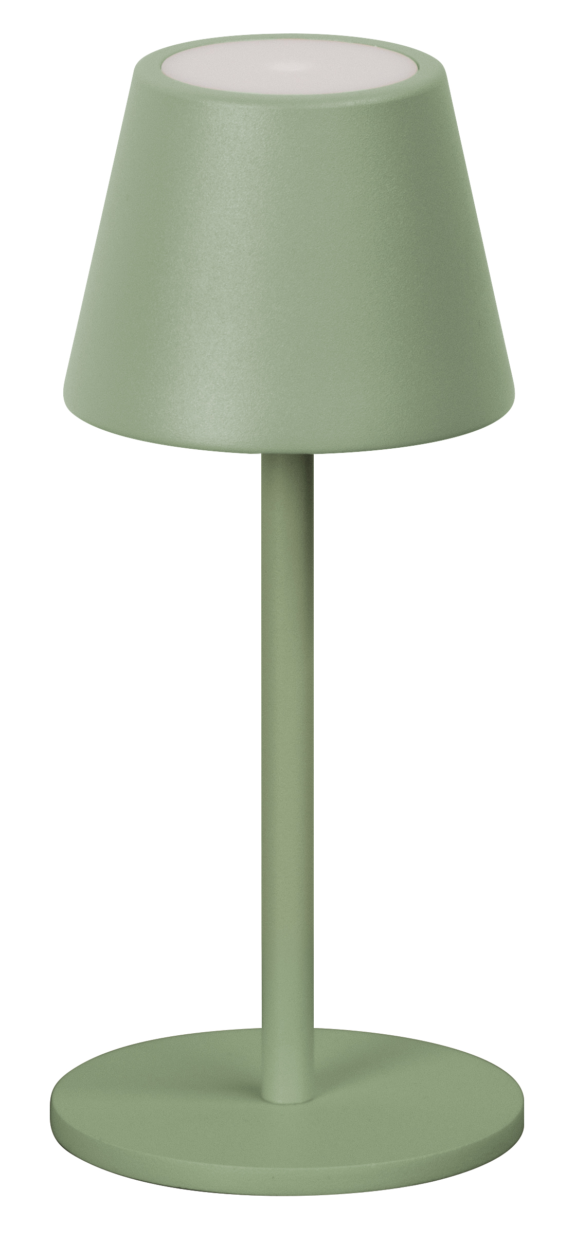 FH Lighting LED-Tischleuchte SALERNO in Metall salbeigrün, Tischlampe, Standlampe, Grün, Metall, Schirmlampe