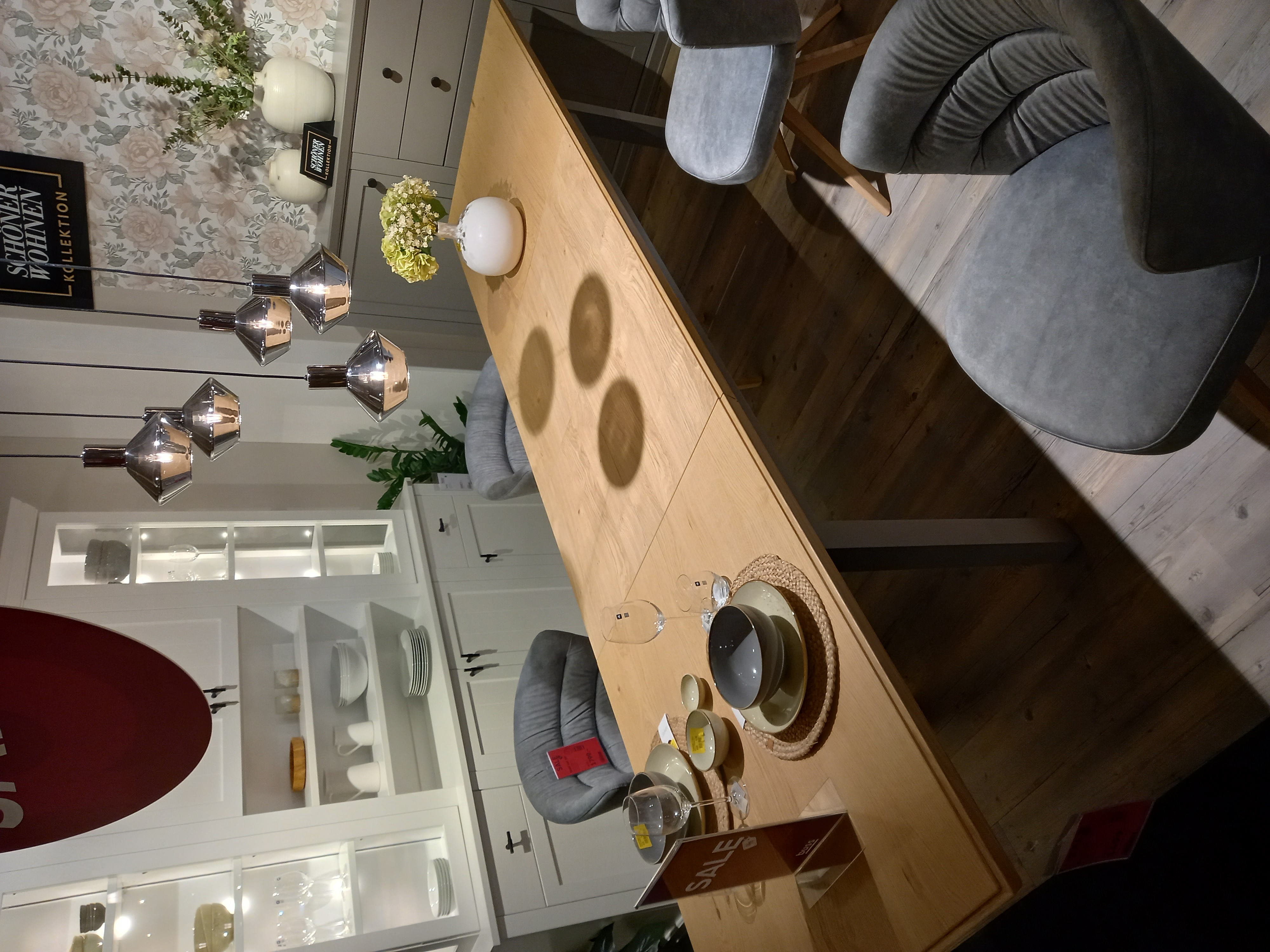 SCHÖNER WOHNEN-Kollektion Esstisch VILLAGE in Gestell Lack Stone, Sperrholz, Holz, Innenarchitektur, Tabelle, Esstisch