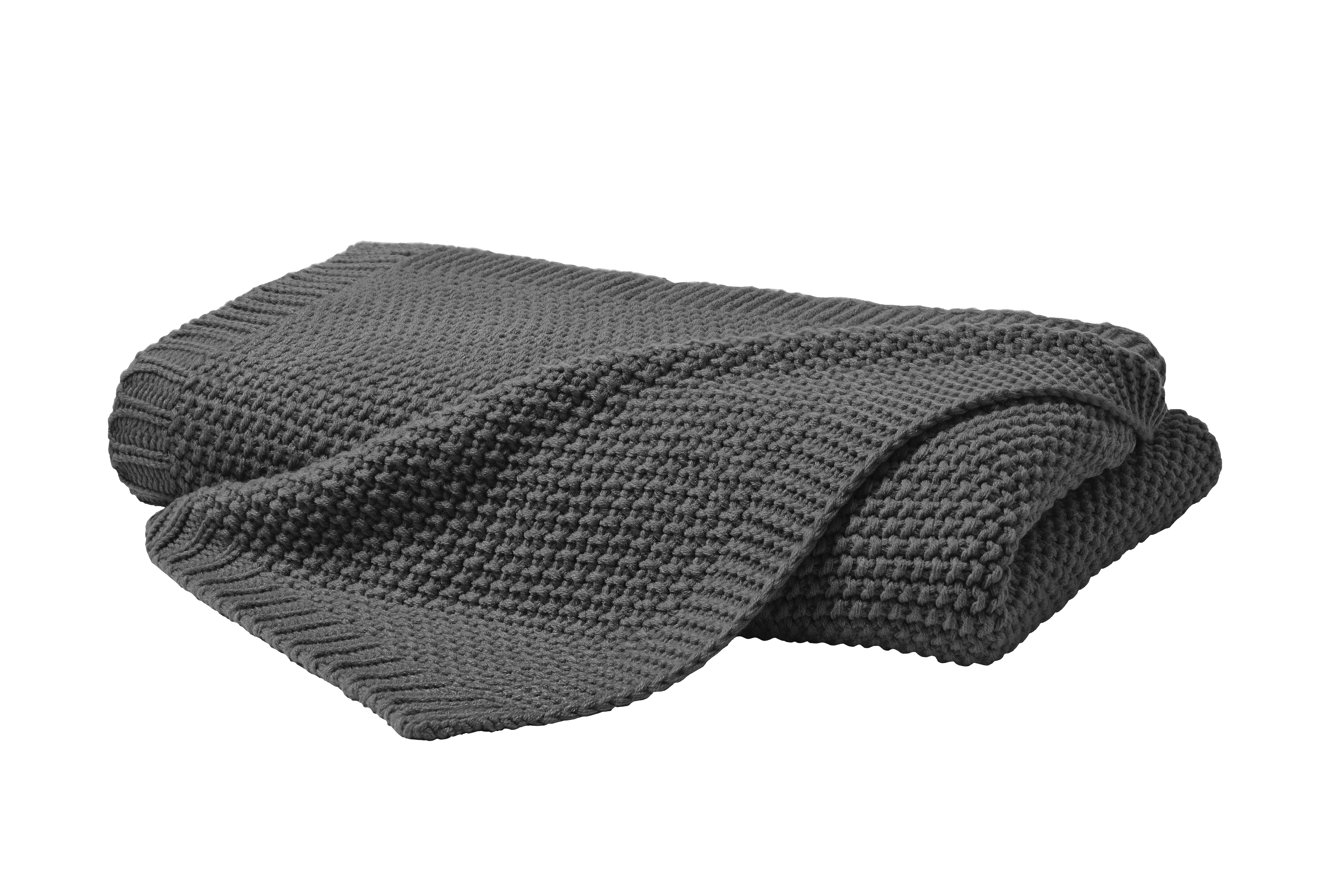 Strickdecke 130x170cm 545001 in Grau Strickdecke 130x170cm in Farbe anthrazit