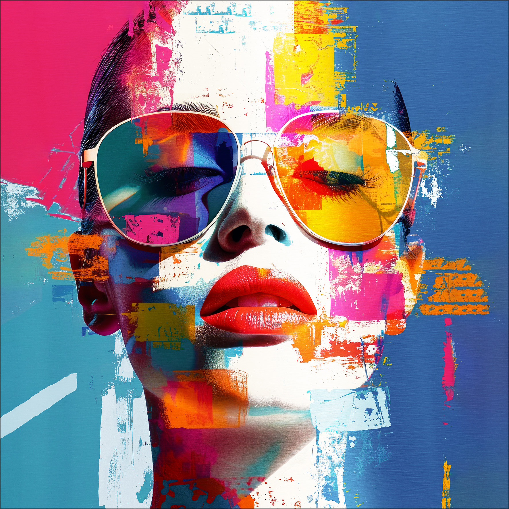 PRO ART Alu-Art 98x98cm Painted Face II