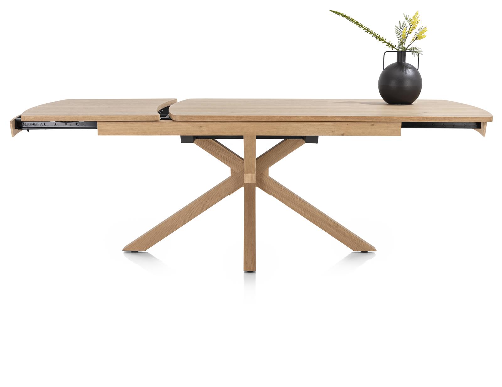 Henders & Hazel Ausziehtisch NYON ca. B100 H77 T170 cm in Eiche natur Platinlack