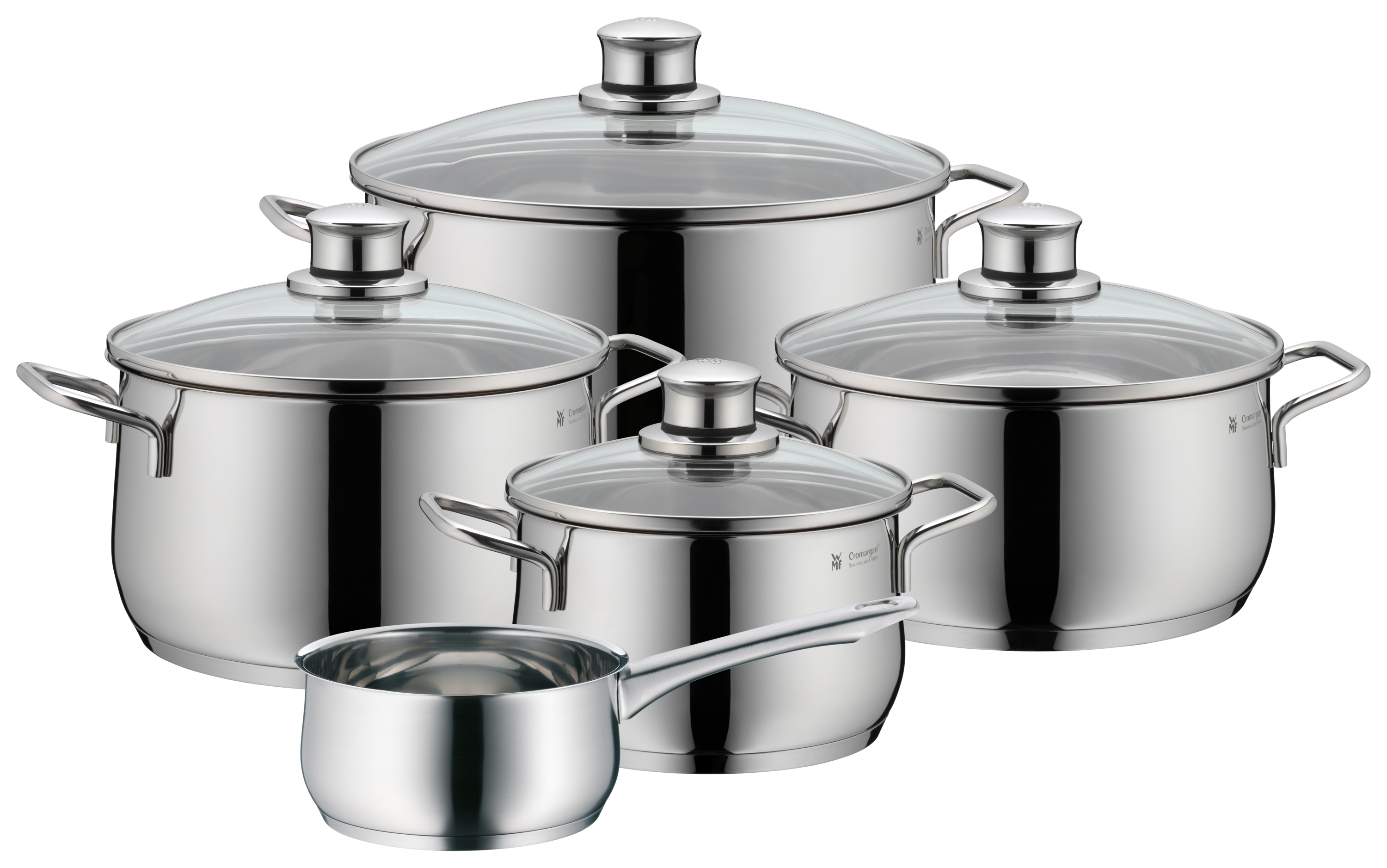 WMF Diadem Plus Topf-Vorteils-Set*, 5-teilig in Edelstahl WMF Diadem Plus Topf-Vorteils-Set*, 5-teilig in Edelstahl