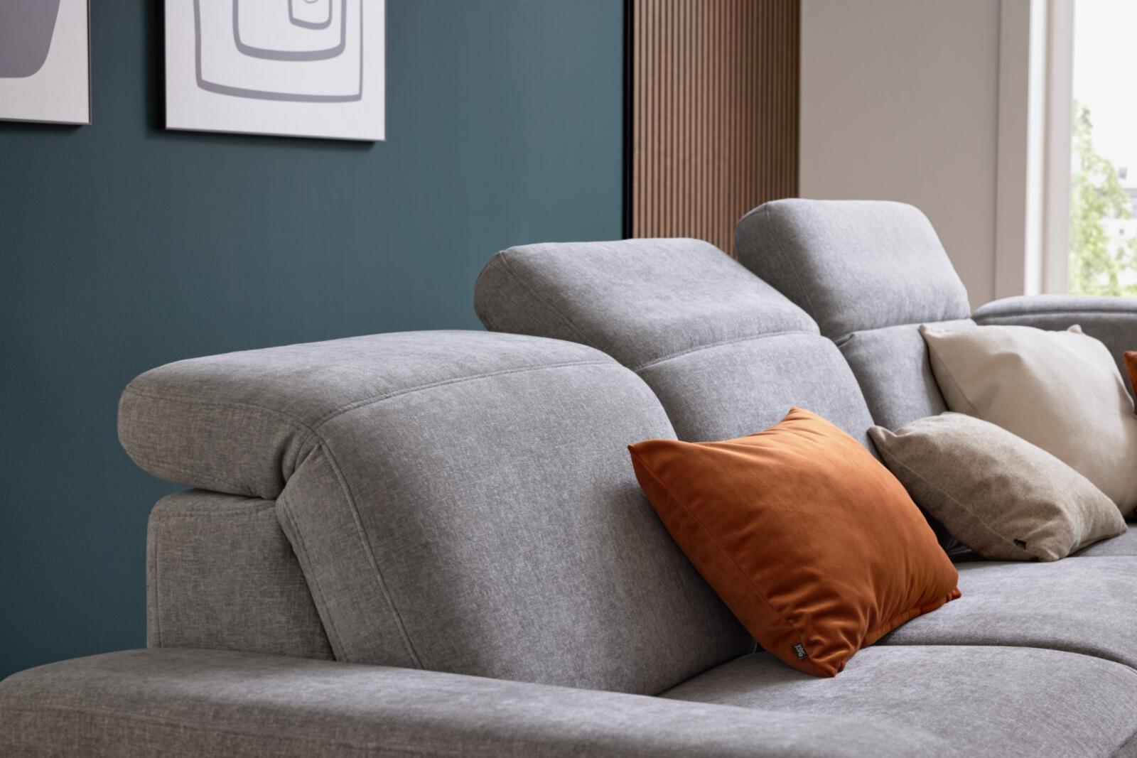 Interliving Rundecke IL 4064 ca. 291x254 in Grau Interliving Rundecke IL 4064 ca. 291x254cm in Stoff Toni grey, Kissen, Dekoration für Zuhause, Couch, Mobiliar