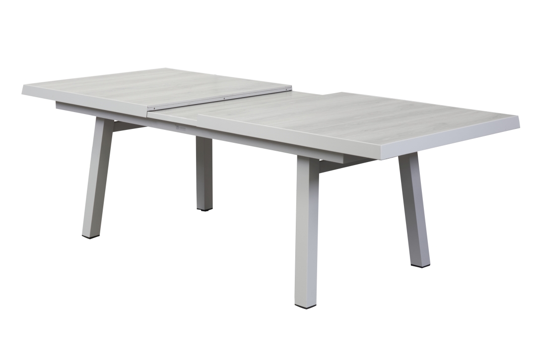 L.C. Wholesaler Ausziehtisch KERAMO ca. 200(260)x100cm mit Platte in Keramik easy grey