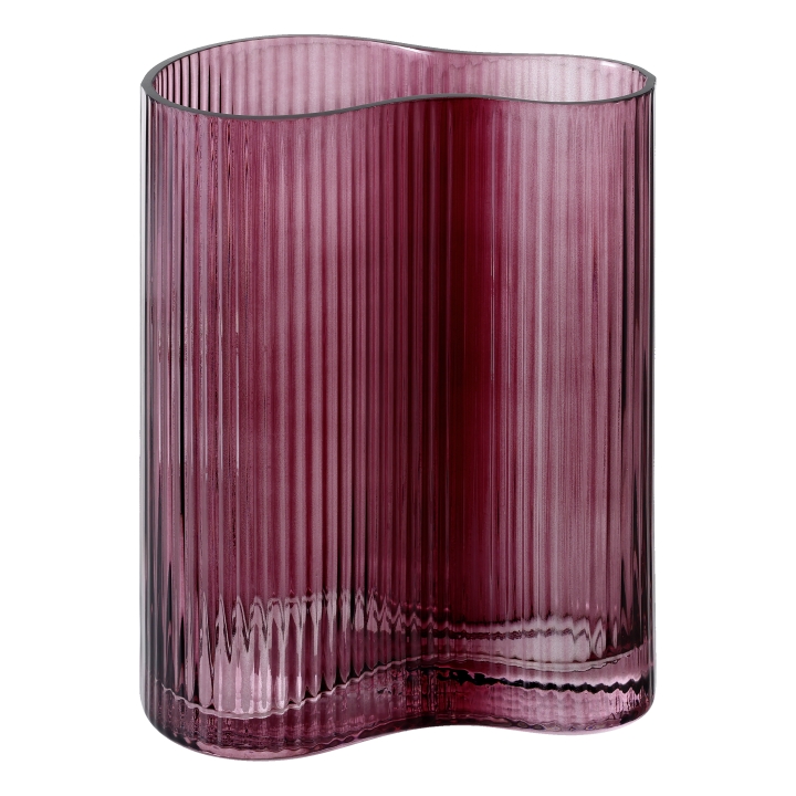 Eglo Living Glasvase QICHAZHEN ca.B12 H25 T18,7 cm in Fb. bordeaux, Krug, Töpferei, Vase, Glas