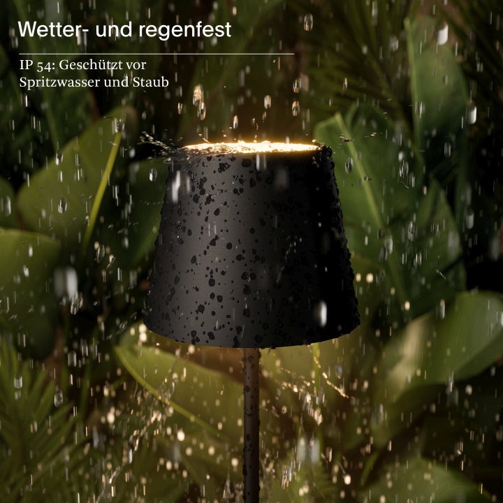 Sigor LED-Akku-Tischleuchte Nuindie in Farbe nachtschwarz, dimmbar