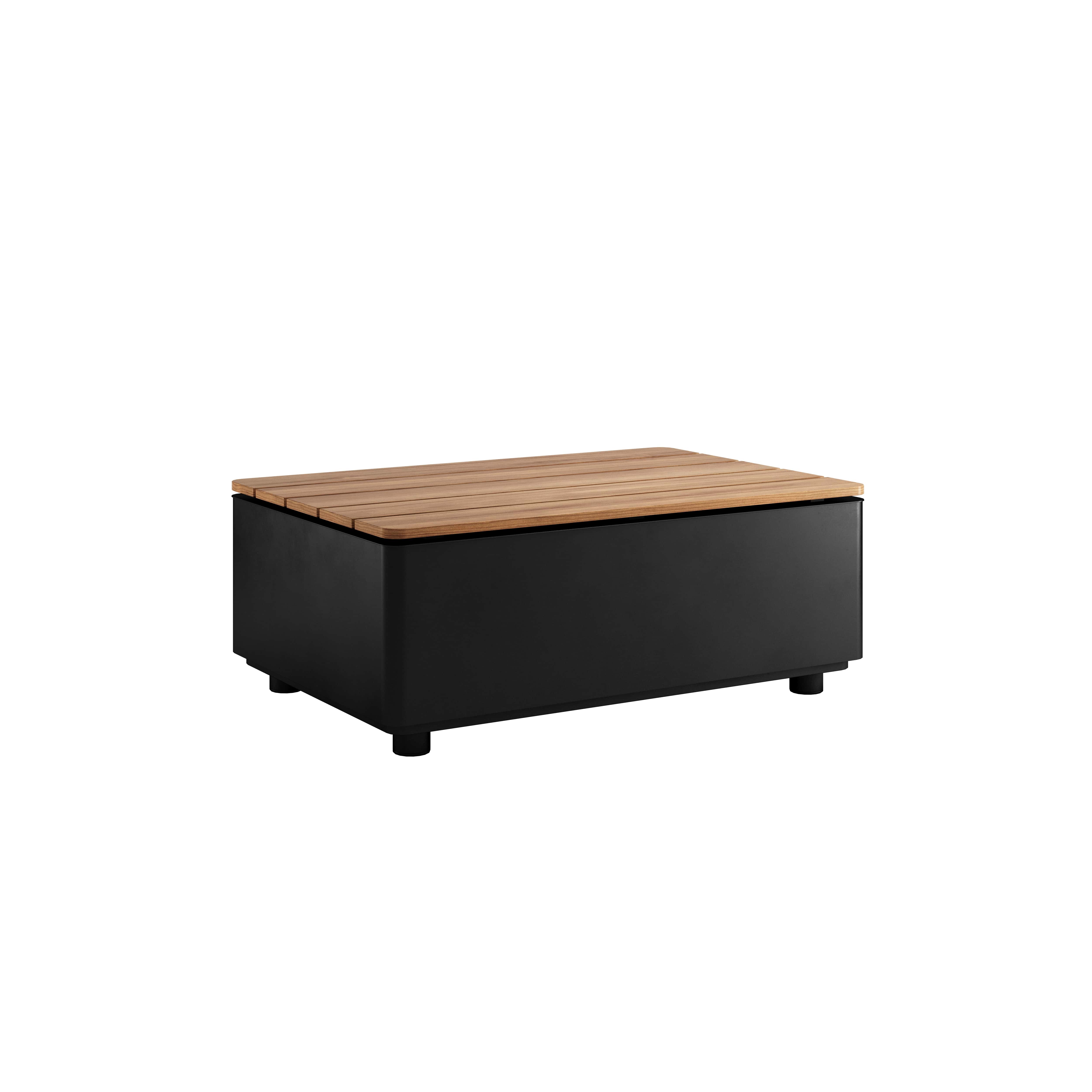 SACKit Tisch mit Stauraum PATIO in Farbe schwarz/Teak SACKit Tisch mit Stauraum PATIO in Farbe schwarz/Teak