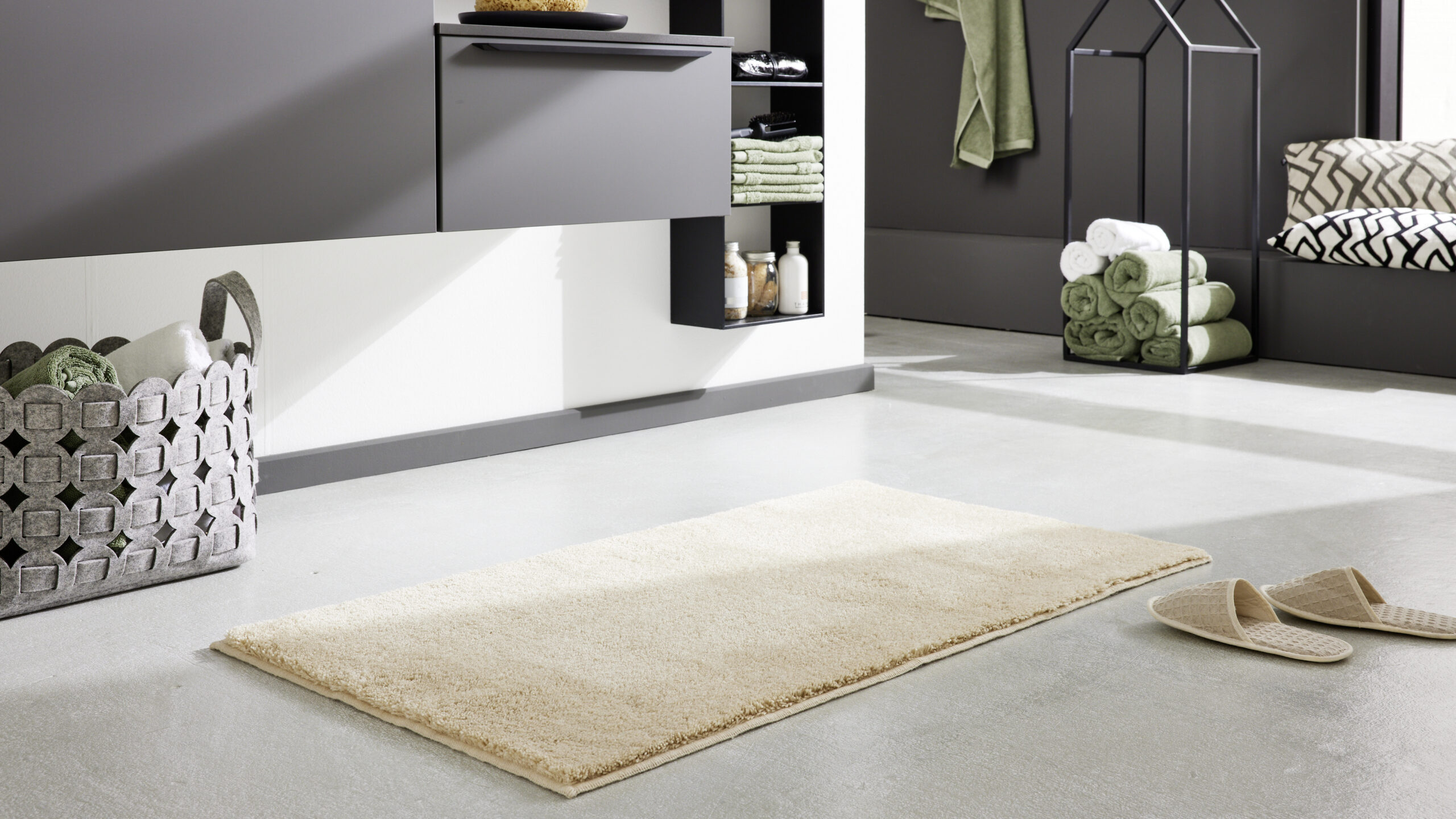 Interliving Badteppich IL-9112 ca. 65x115cm in Farbe beige