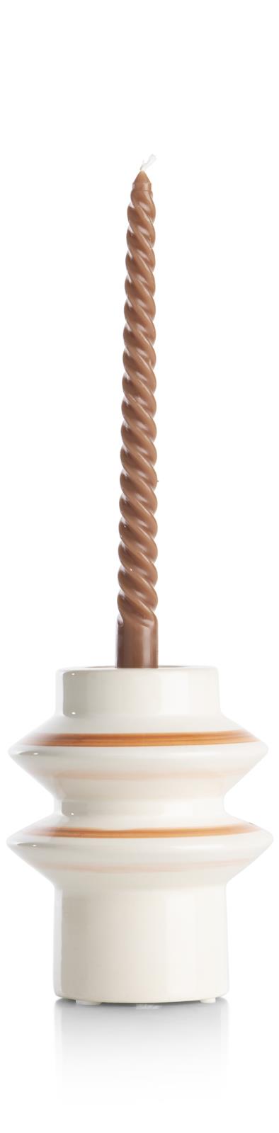 Coco Maison Kerzenhalter NORA ca. B13 H15 T13 cm in Keramik orange,braun,mehrfbg.