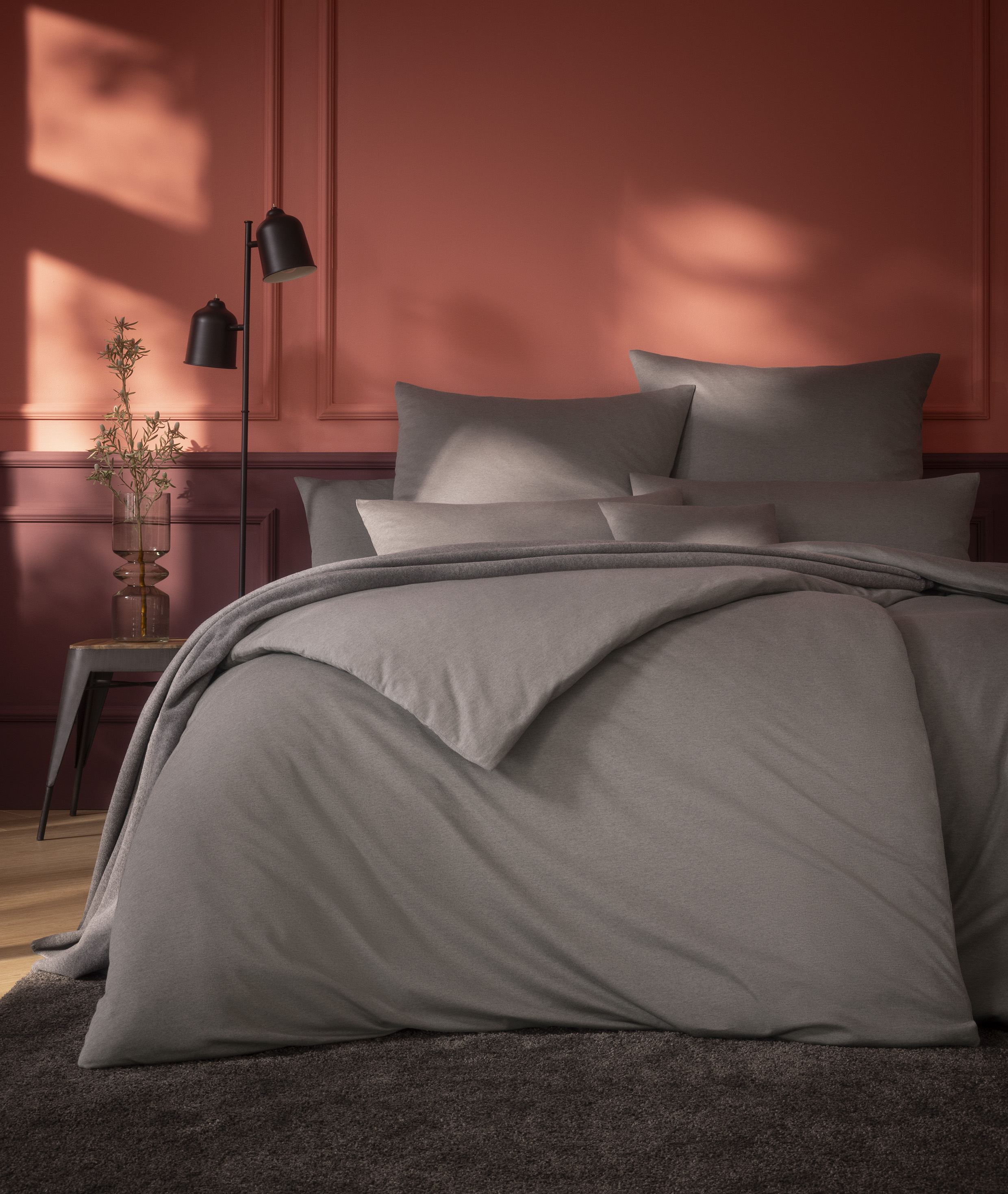 Bettwäsche TAKOMA ca. 155x220cm in Farbe taupe, Innenarchitektur, Kissen, Dekoration für Zuhause, Mobiliar, Bett