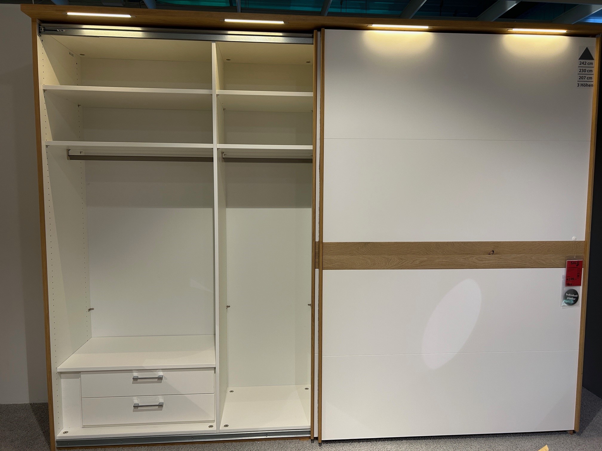 Disselkamp Luxus-Schlafzimmer MODUL MASTER in **1654 Balkeneiche/Lack weiss