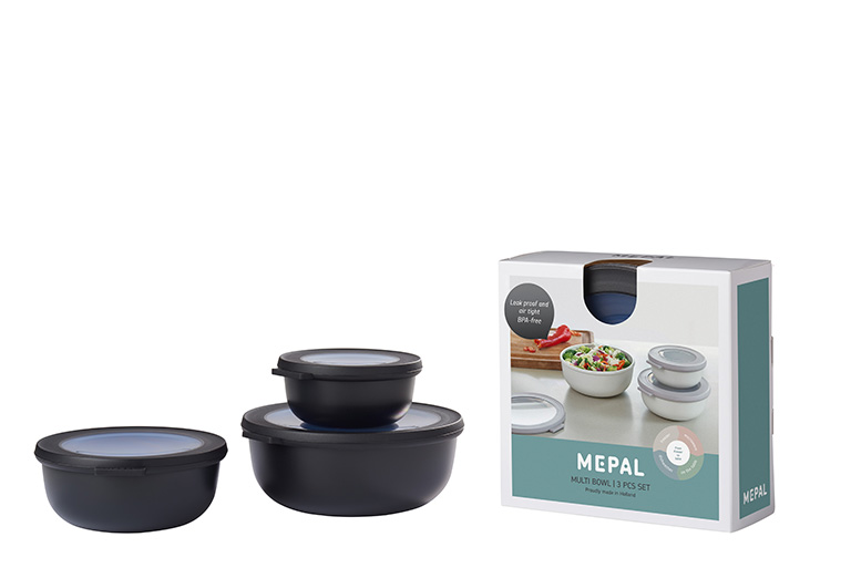 Mepal Set Cirqula rund 3-tlg. 350 + 750 + 1250 ml in Farbe Nordic Black Mepal Set Cirqula rund 3-tlg. 350 + 750 + 1250 ml in Farbe Nordic Black