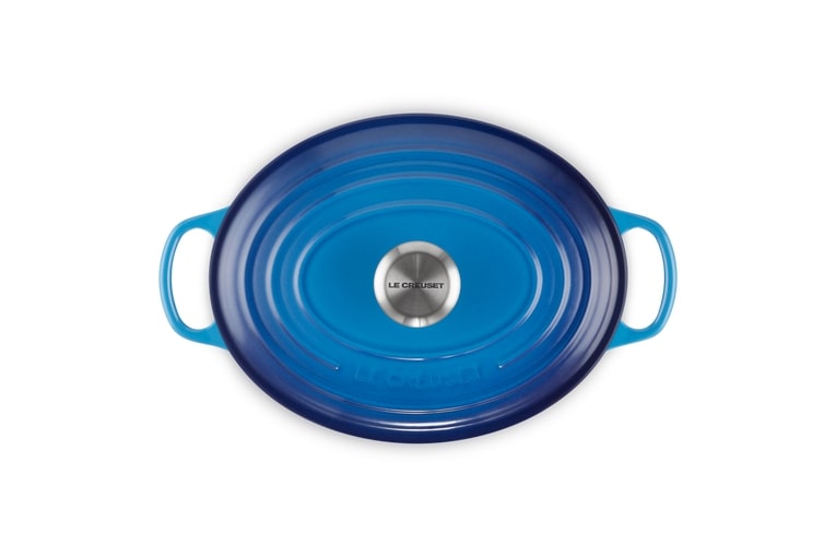 Le Creuset Bräter Sig 27cm SIG in Farbe Azure Le Creuset Bräter Sig 27cm Azure Oval