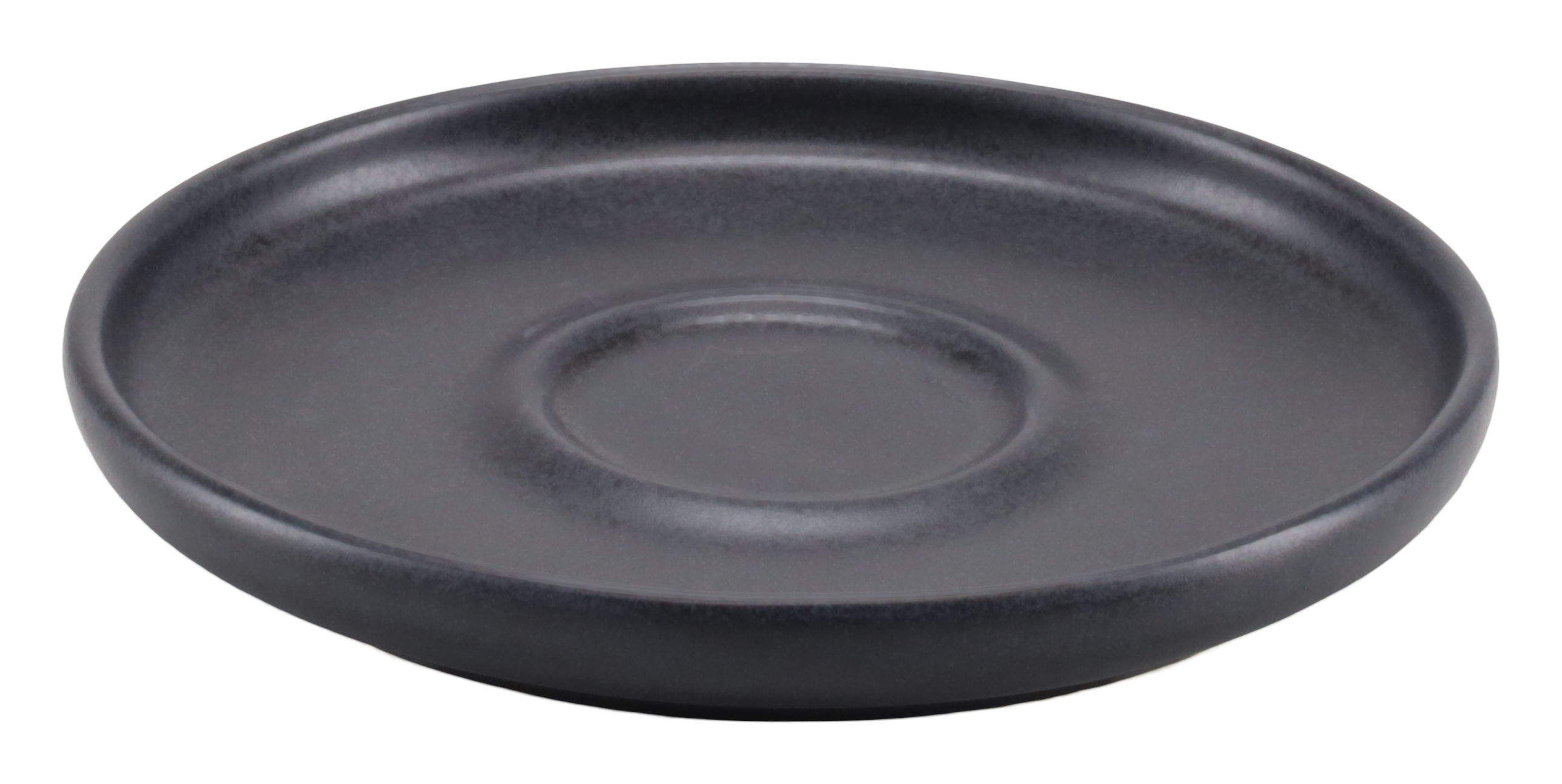 CreaTable Espressountertasse Uno in Farbe schwarz, Schale, Teller, Schüssel, Porzellan, dunkelgrau