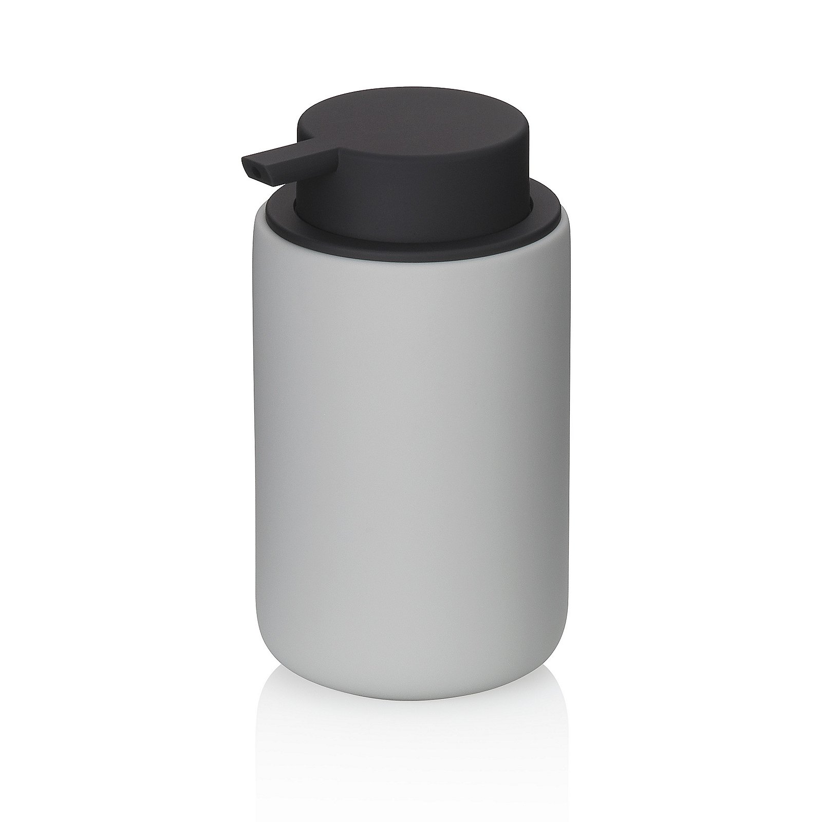 Kela Seifenspender SANA in Farbe Hellgrau, Trinkflasche, Silikon-Pumpe?, Druckverschluss, grau, leicht, Flasche, Pumpe, Kunststoff, grau, versiegelter Deckel