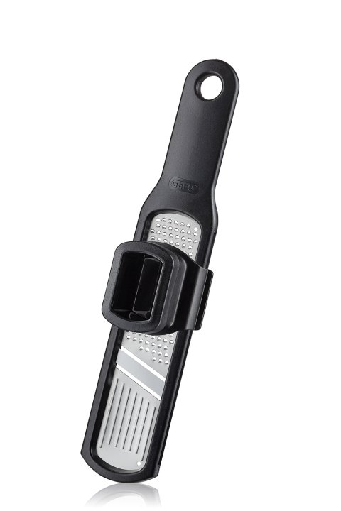 GEFU Knoblauchreibe/-Hobel Rafino schwarz/silber