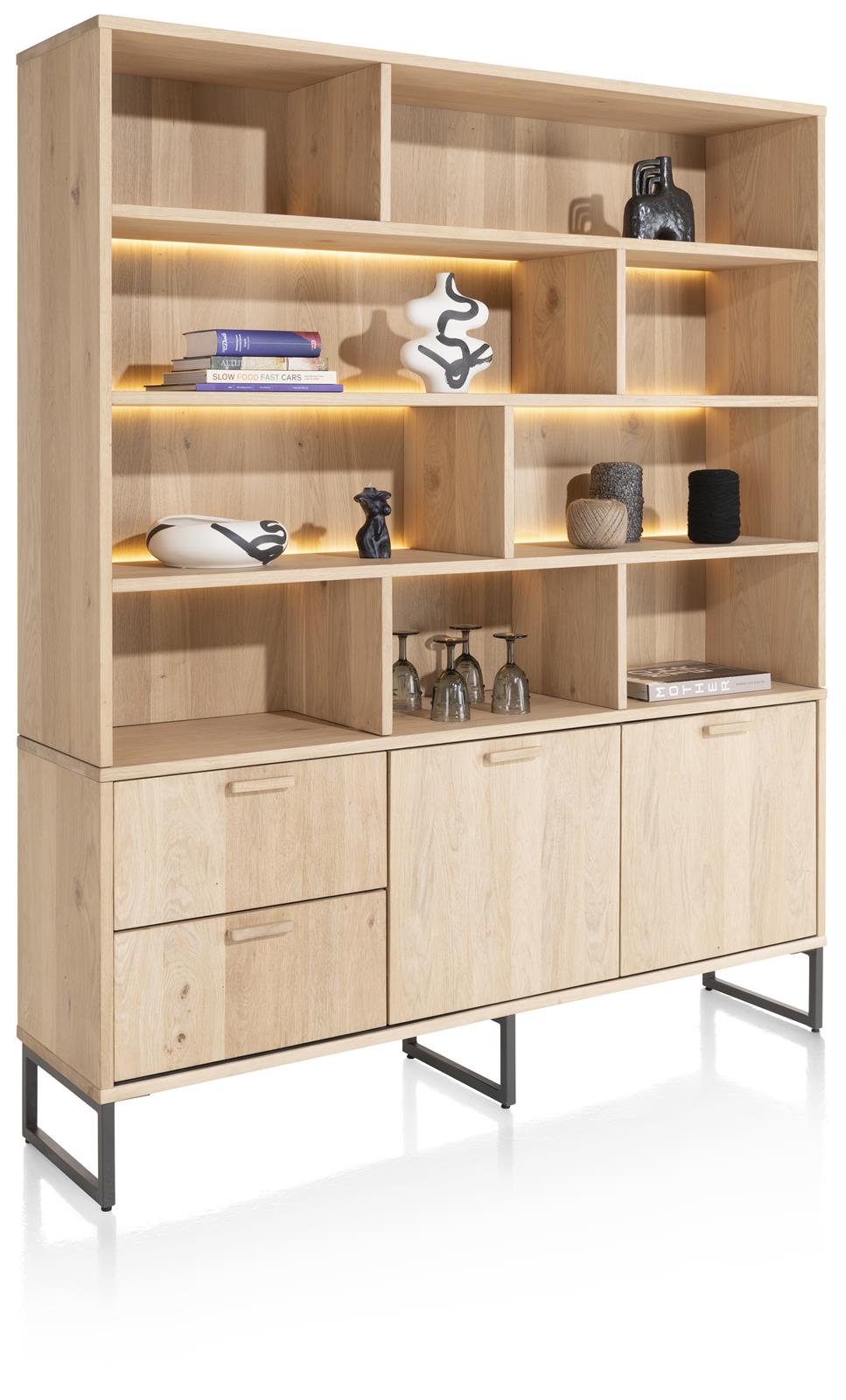 Henders & Hazel Buffet CASTELLO ca. B181 H195 T42 cm in Eiche natur furniert