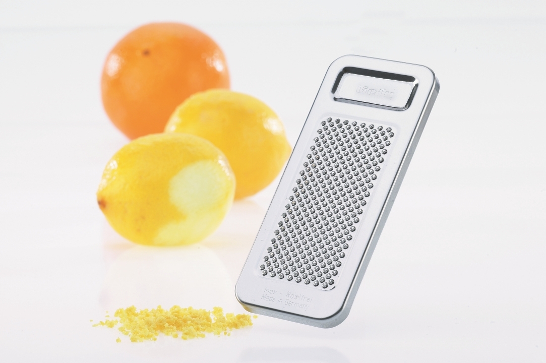 GEFU Zitronen- und Gewürzreibe RETARO in Farbe silber, Käse-Reibe, Reibe, Zester, Käse-Reibe, Zestreiben