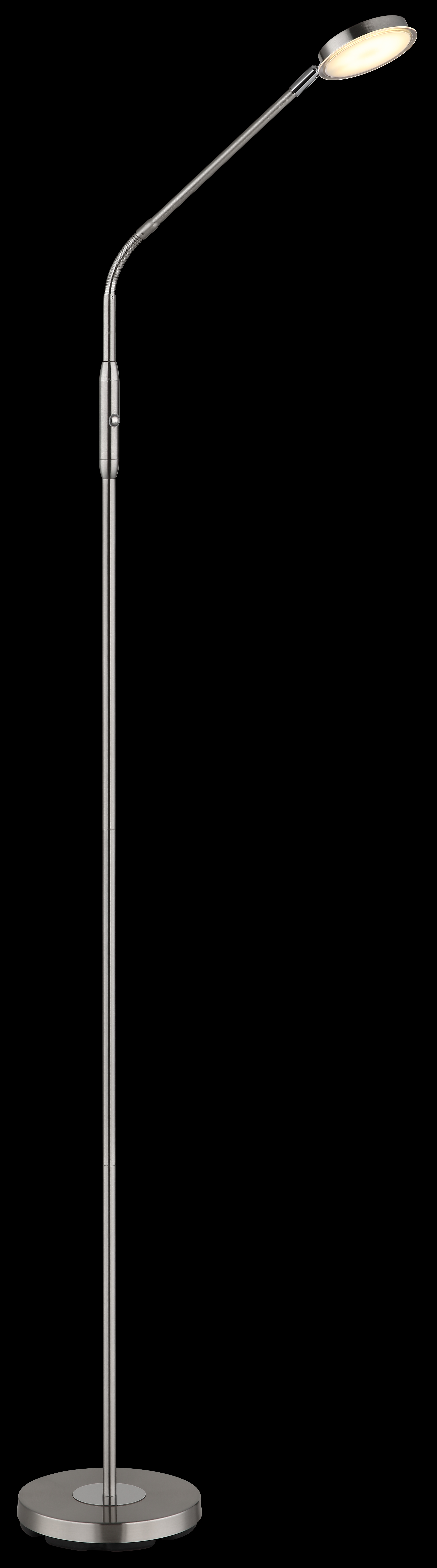 LED-Stehleuchte in Fb. Nickel Matt, Stehleuchte, Leseleuchte, Standleuchte, Metall, LED