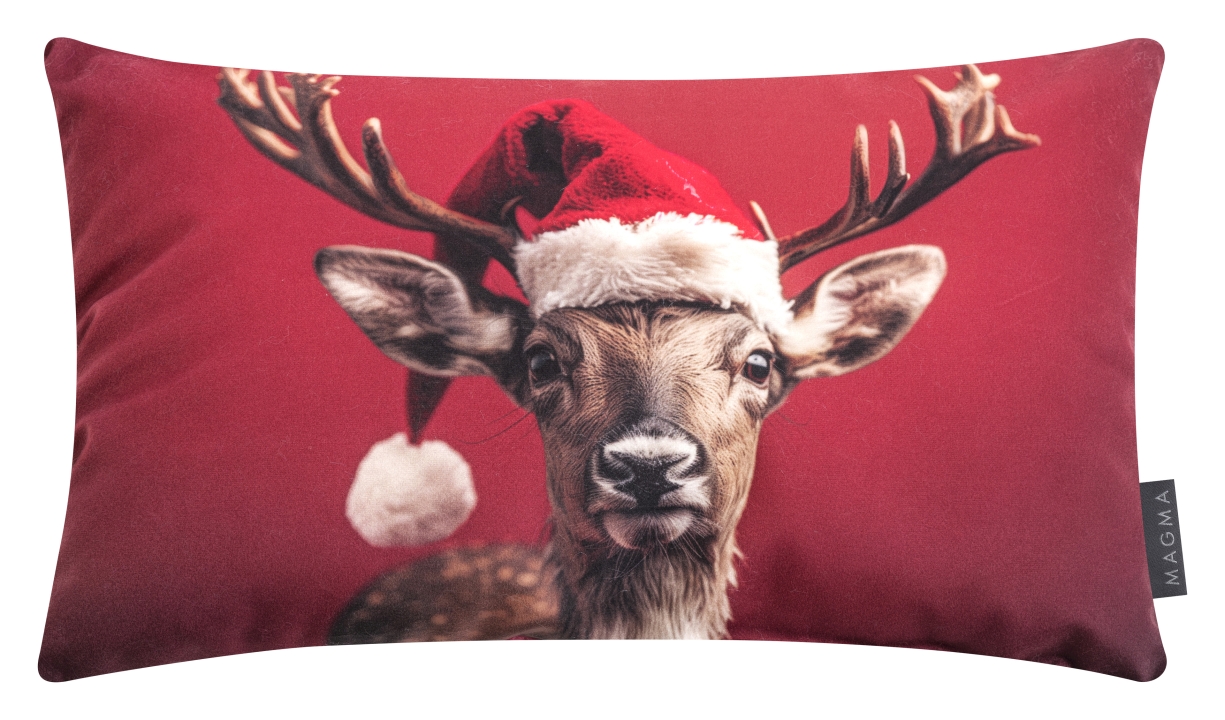 Magma Heimtex Kissen XMAS DUDES ca. 30x50cm in Farbe Deer, Kissen, Dekoration für Zuhause, Kopfkissen, Hirsch, Kuh