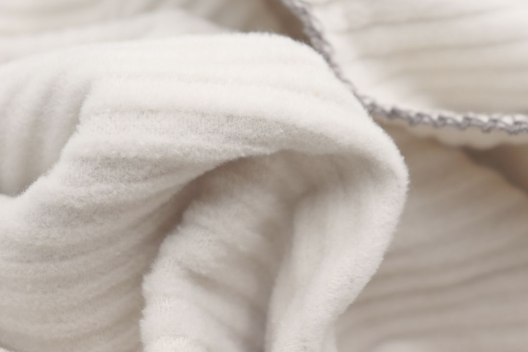 Biederlack Decke ca. 150x200cm in Farbe Feel Cord Light, fabric, soft, creamy, textile, close-up