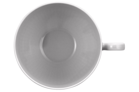 Seltmann Weiden Milchkaffeeobertasse 0,35 l Amina 3 Silbergrau , Untertasse, Tasse