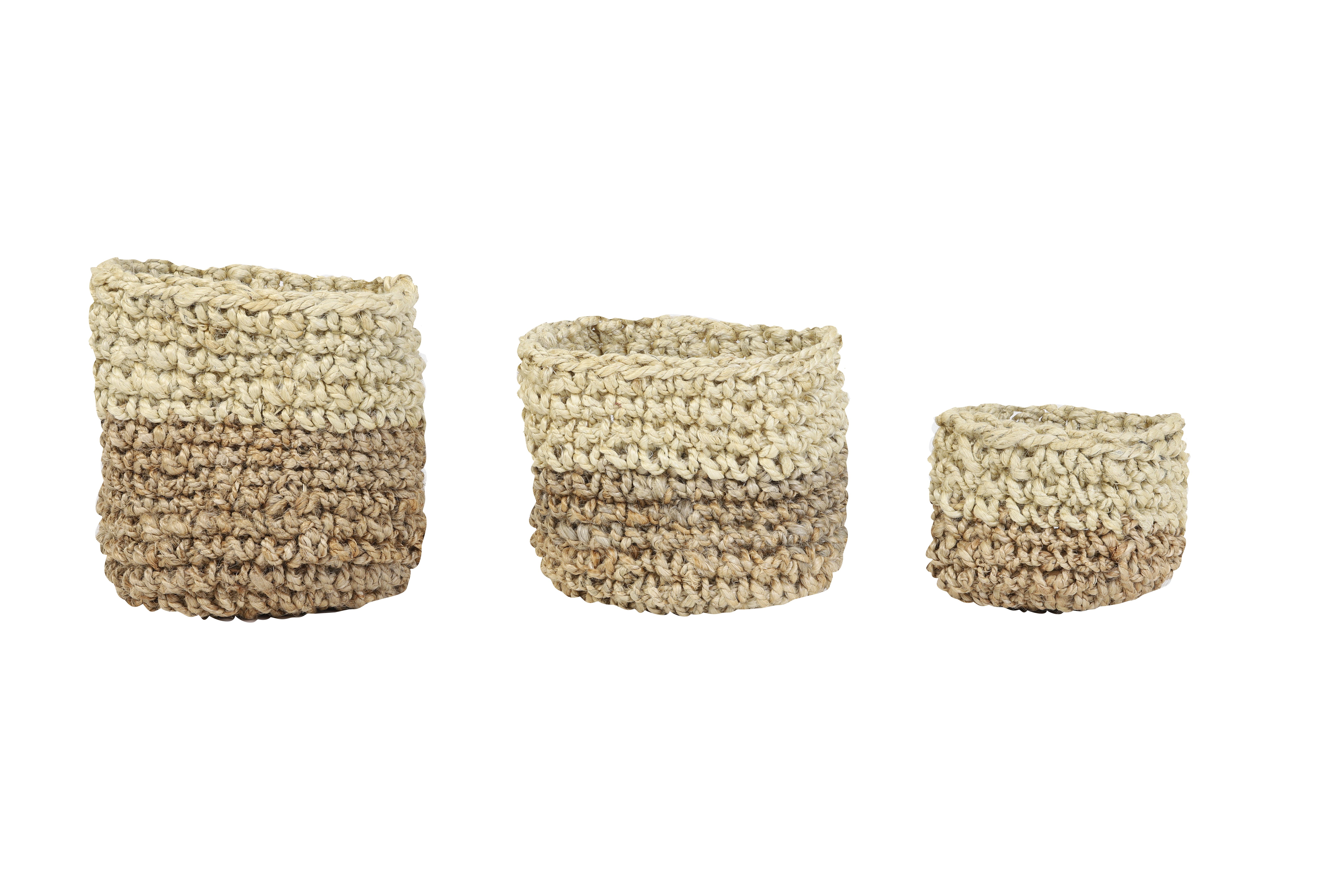 Light & Living Korb ABARI in Jute Natural, Weiß
