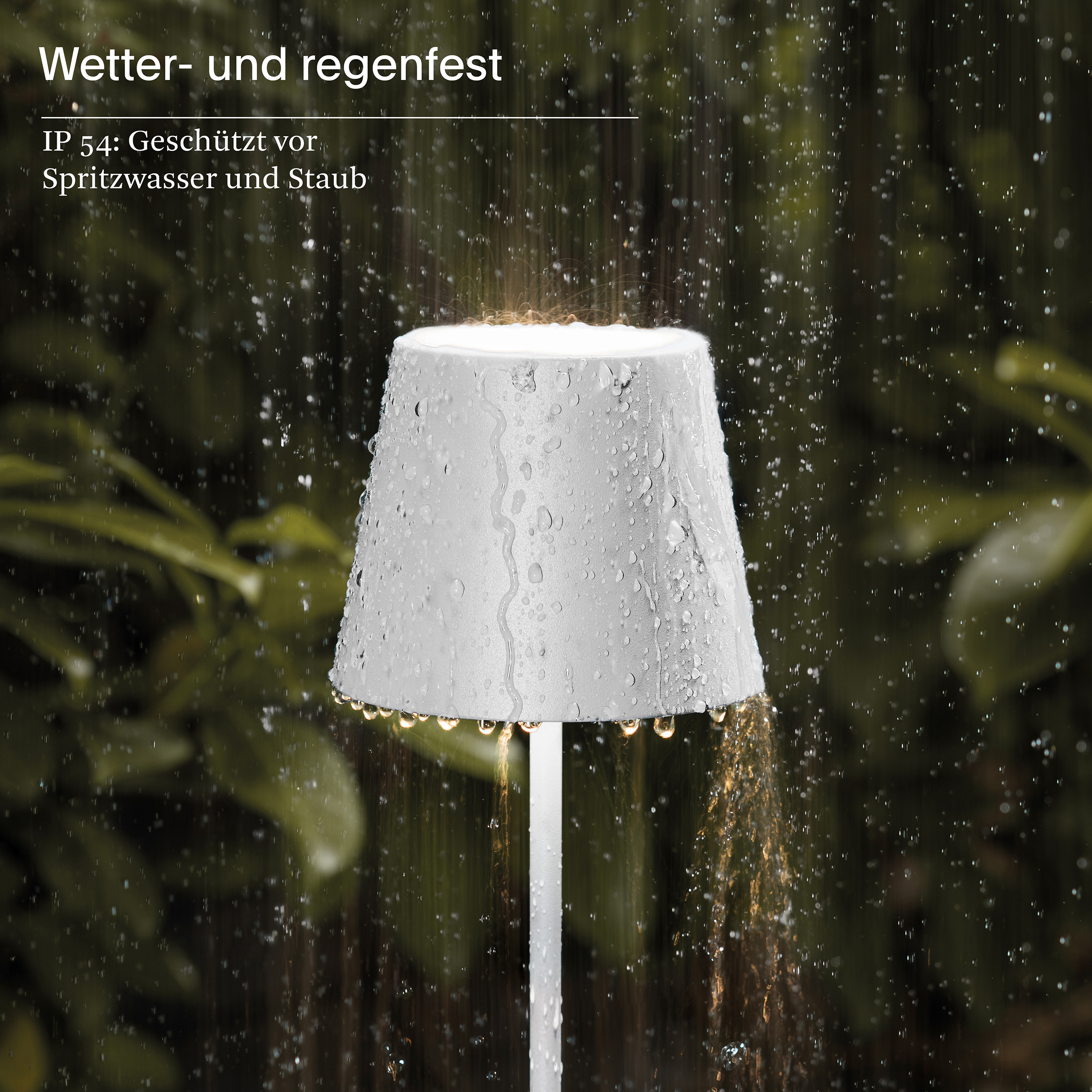 Sigor LED-Akku-Tischleuchte Nuindie in Farbe schneeweiß, dimmbar