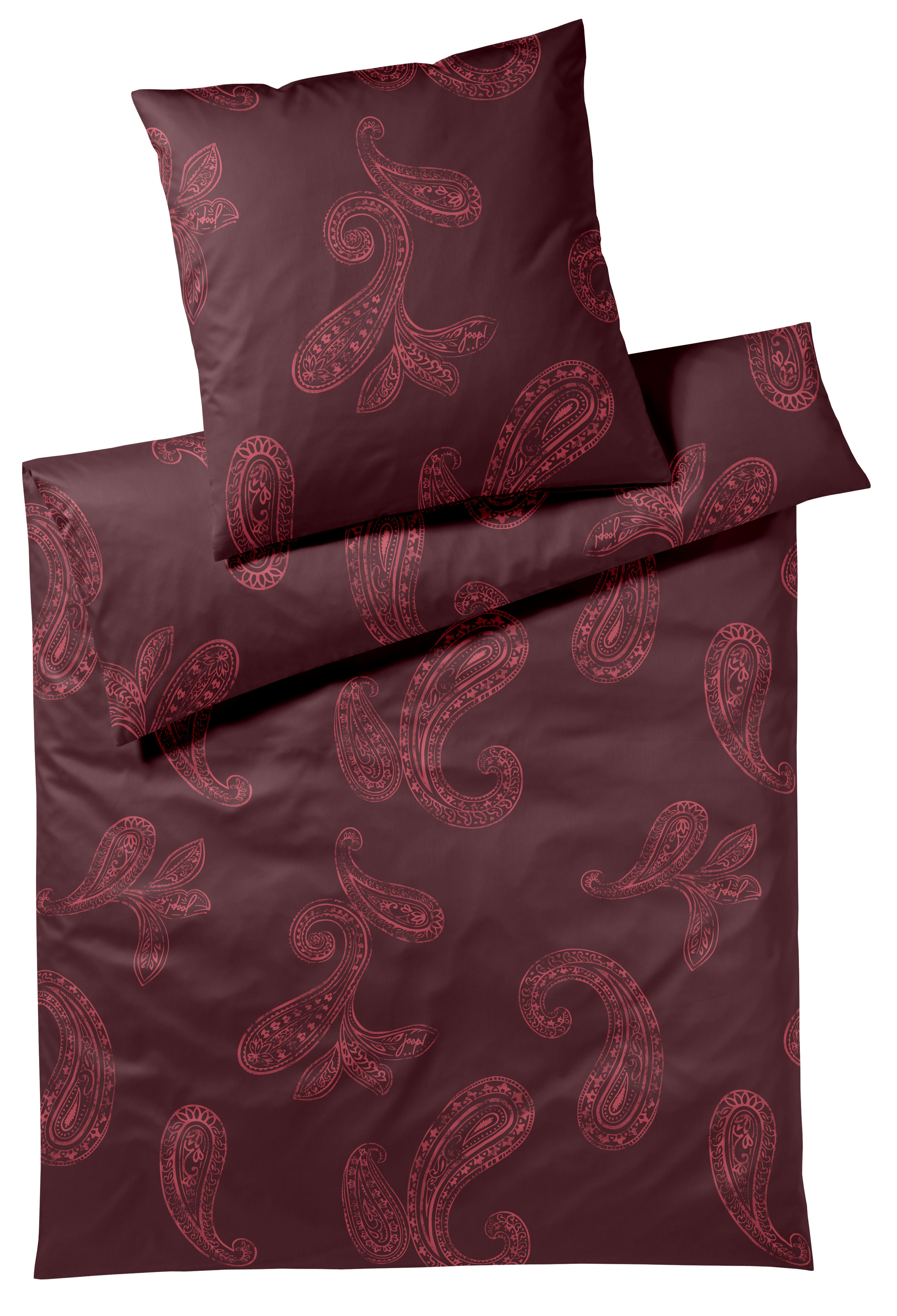 JOOP! Bettwäsche PAISLEY ca. 135x200cm in Farbe rouge // Bettwäsche Joop! // weinrot // 135x200/80x80 cm