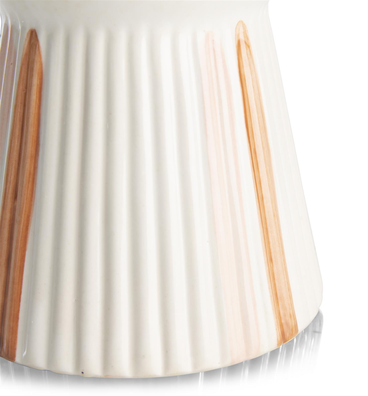 Coco Maison Vase NORA ca. B12 H26 T16 cm in Keramik orange, braun mehrfbg.
