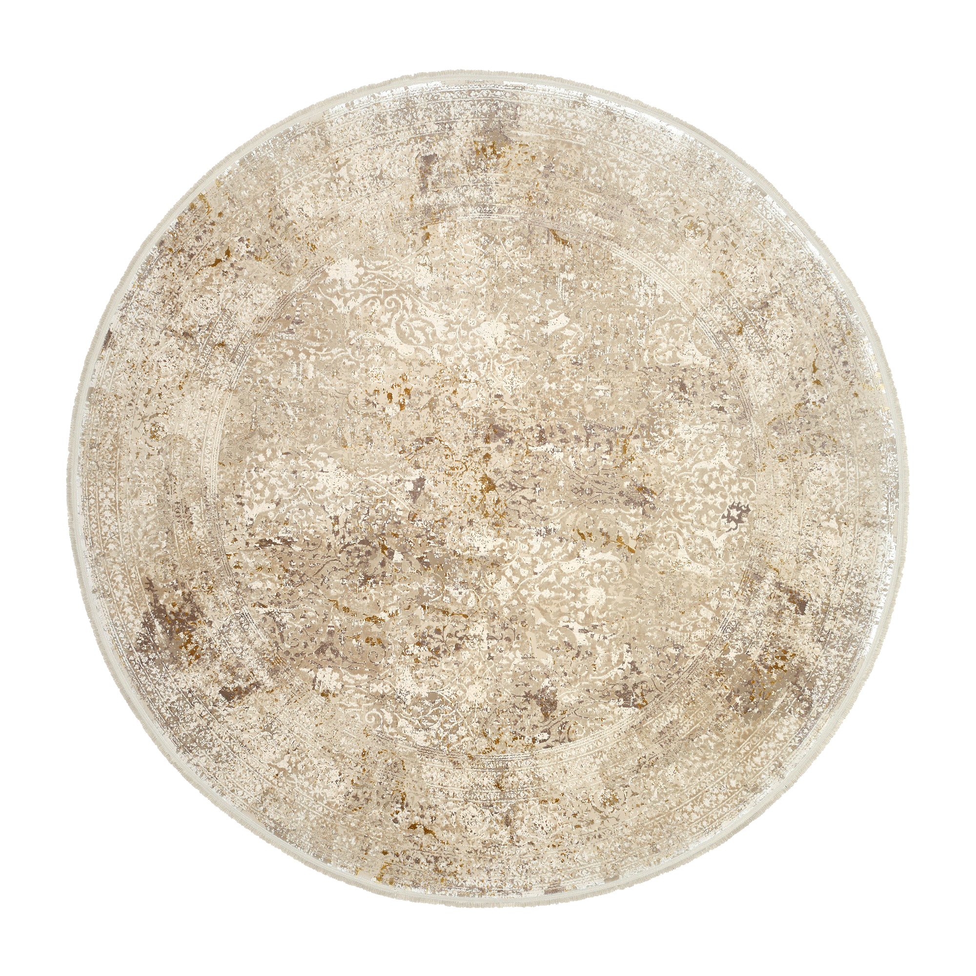 OCI Webteppich Ø ca. 160cm in Farbe beige-gold