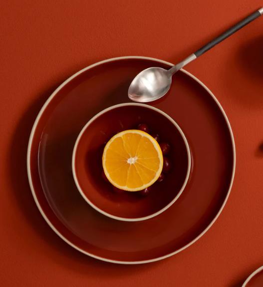 ASA Selection Essteller SEMANA Durchmesser ca. 26,5, Höhe ca. 2 cm in lobster, Besteck, Löffel, Essen, Präsentation des Essens